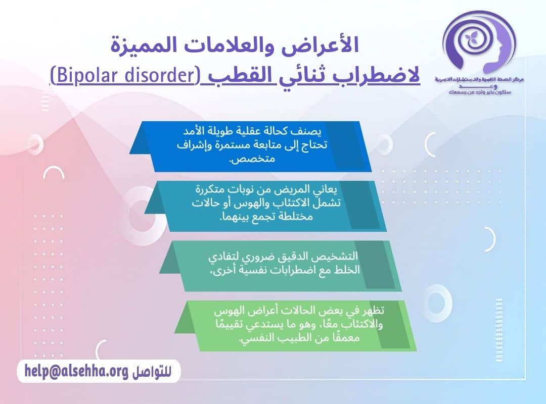 الأعراض المميزة لمريض اضطراب ثنائي القطب (Bipolar disorder) 