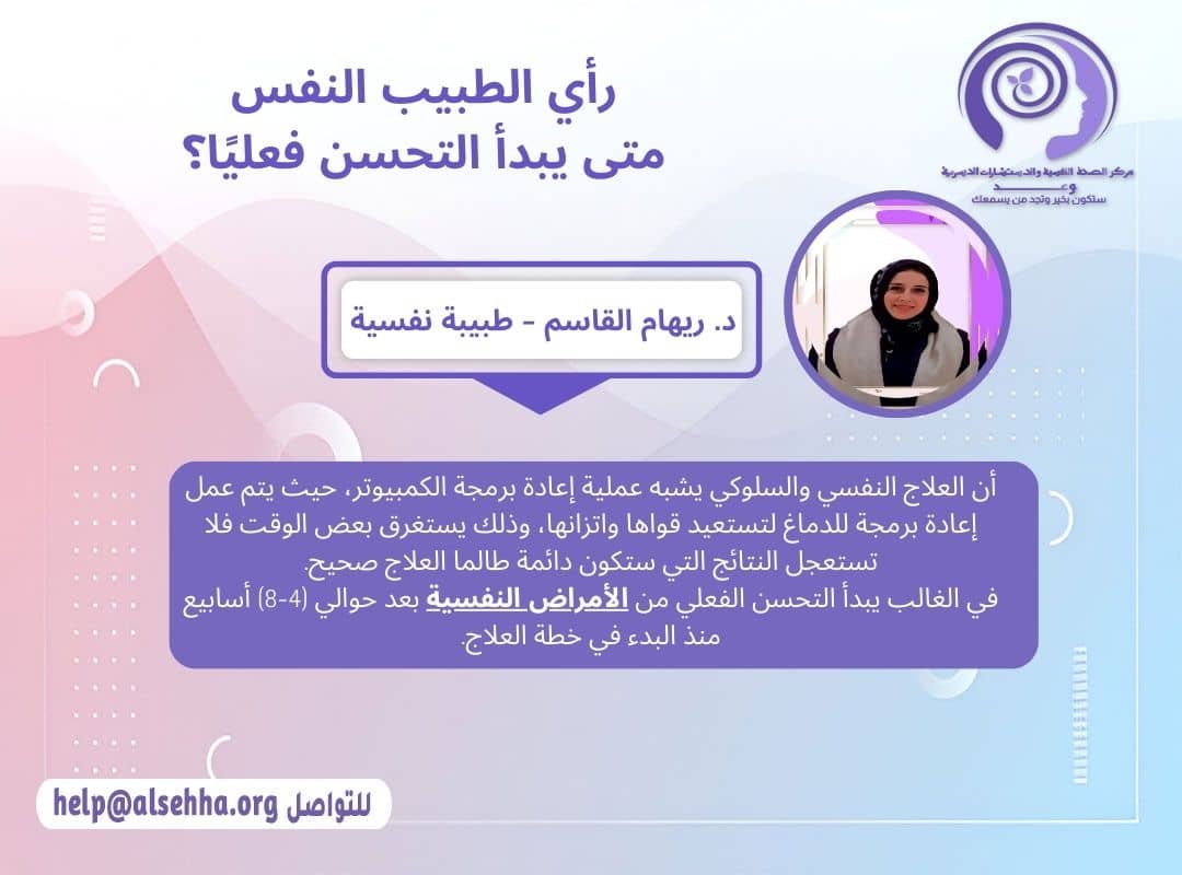 رأي الطبيبة ريهام القاسم في علاج الاضطرابات النفسية