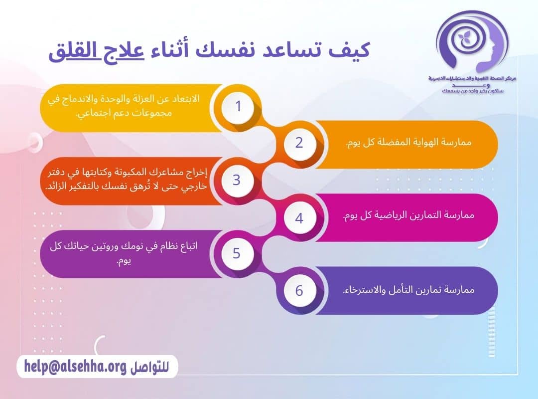 كيف تساعد نفسك أثناء علاج القلق